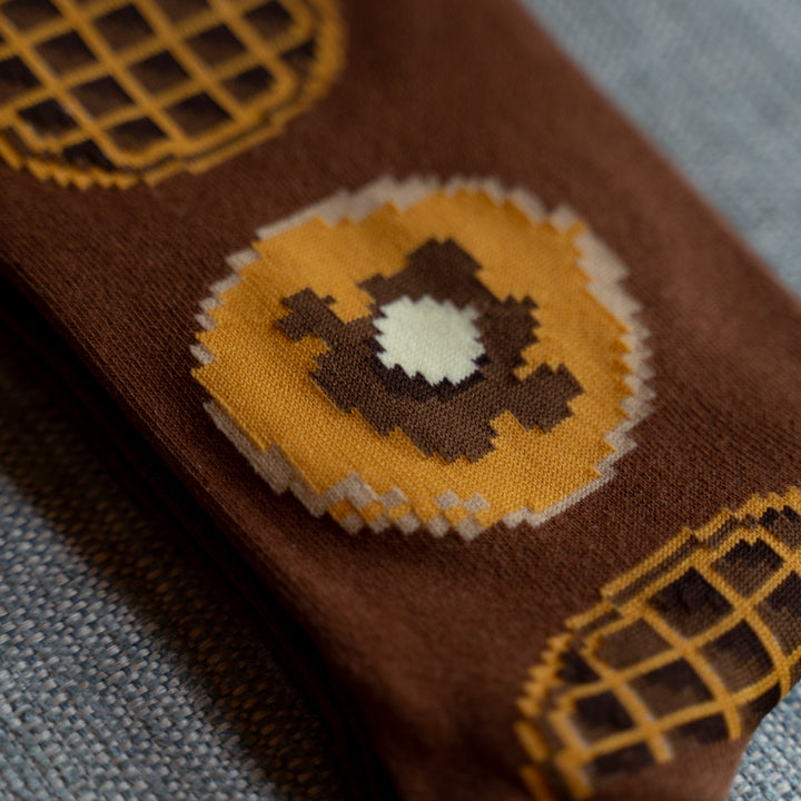 Pixel Pancake Waffle Socks